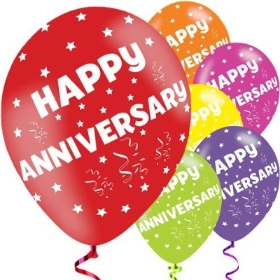 Anniversary Bundle of flowers, chocolates, bubbly and balloon.