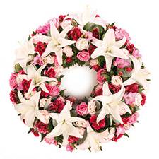 Pink and White Wreath